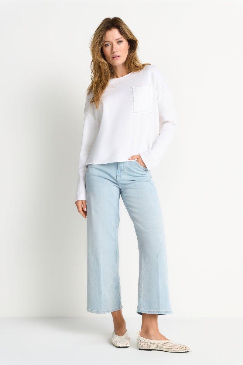 Cropped Sweatshirt mit Brusttasche-Rich & Royal