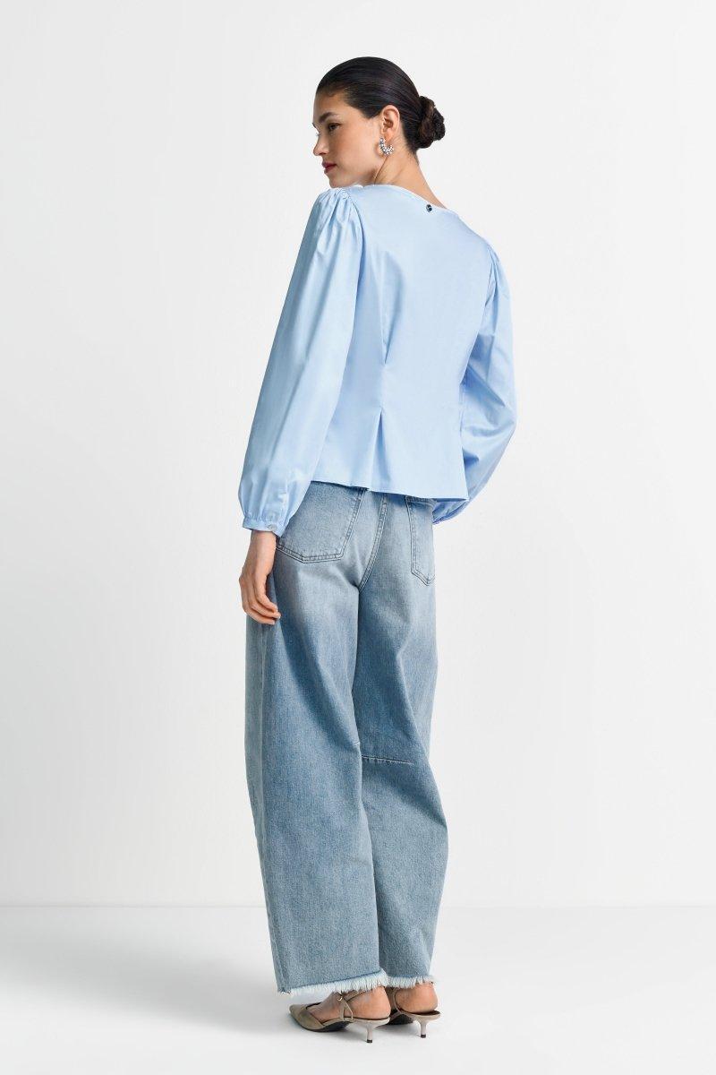 Taillierte Bluse mit Knöpfen-Rich & Royal