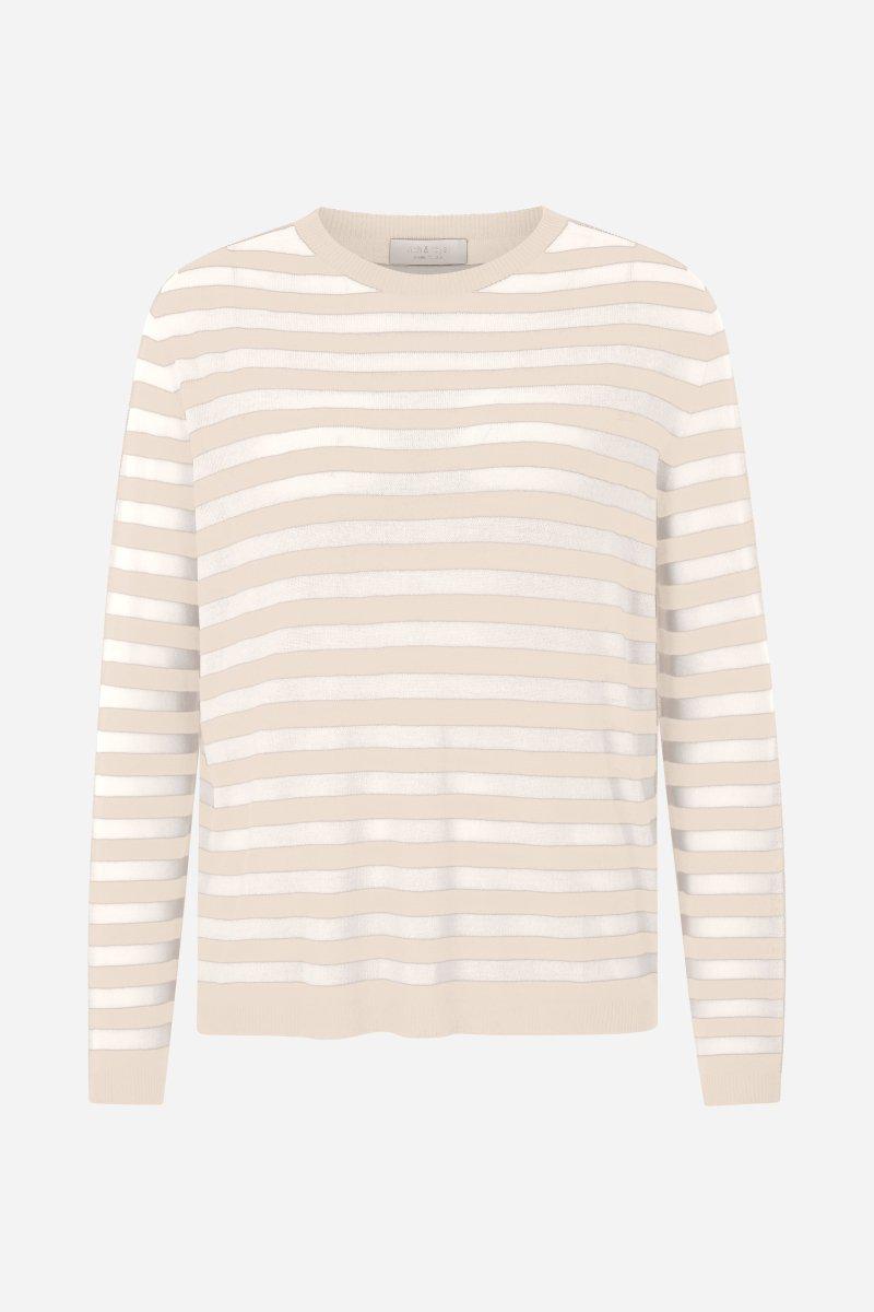 Gestreifter Feinstrickpullover-Rich & Royal