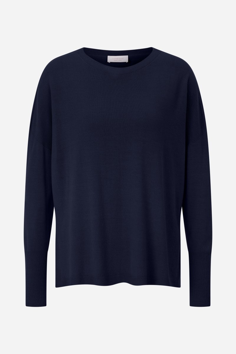 Feinstrickpullover mit Rundhalsausschnitt-Rich & Royal