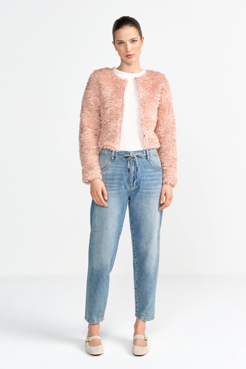 Cropped-Jeans mit Bindeschleife-Rich & Royal