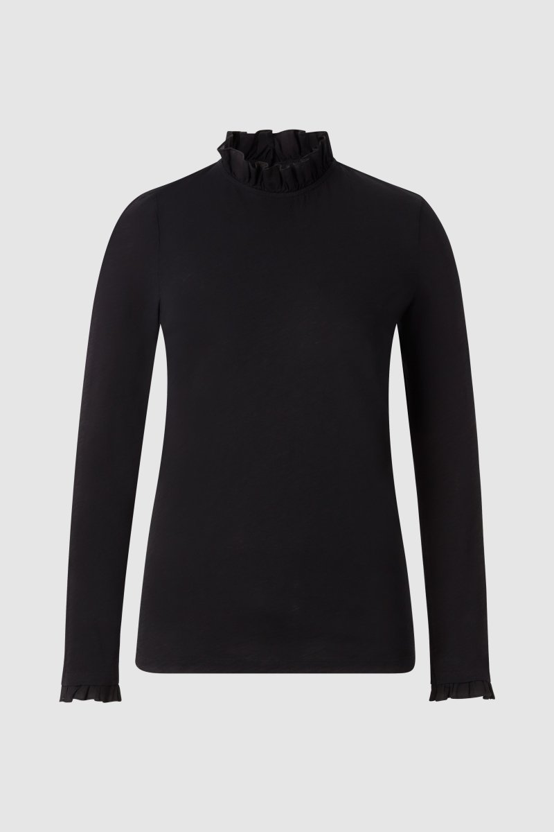 Longsleeve mit Rüschenkragen-Rich & Royal
