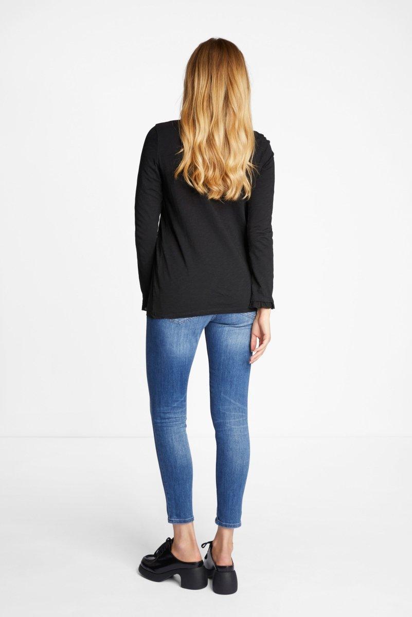 Longsleeve mit Rüschenkragen-Rich & Royal