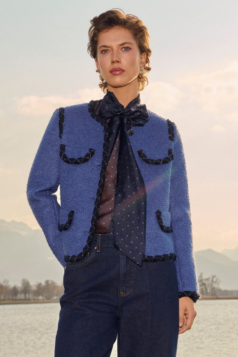 Bonded bouclé jacket – Look-Rich & Royal
