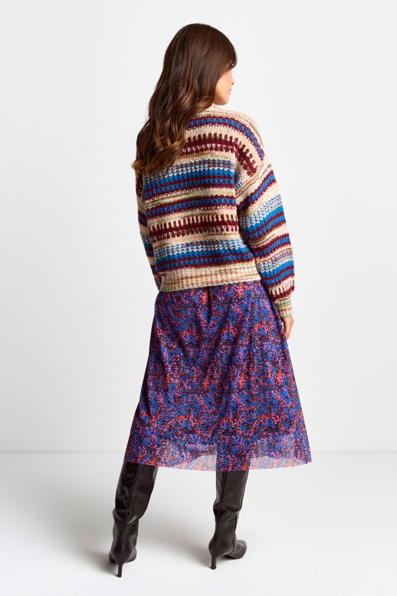 Pullover mit bunten Streifen-Rich & Royal