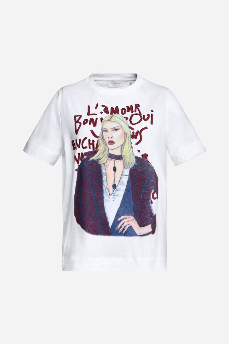 T-Shirt mit Fashion-Illustration-Rich & Royal