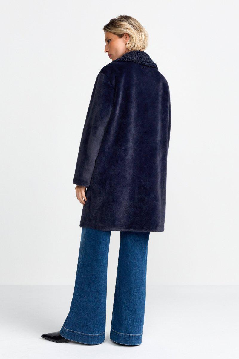 Mantel aus weichem Fake Fur-Rich & Royal