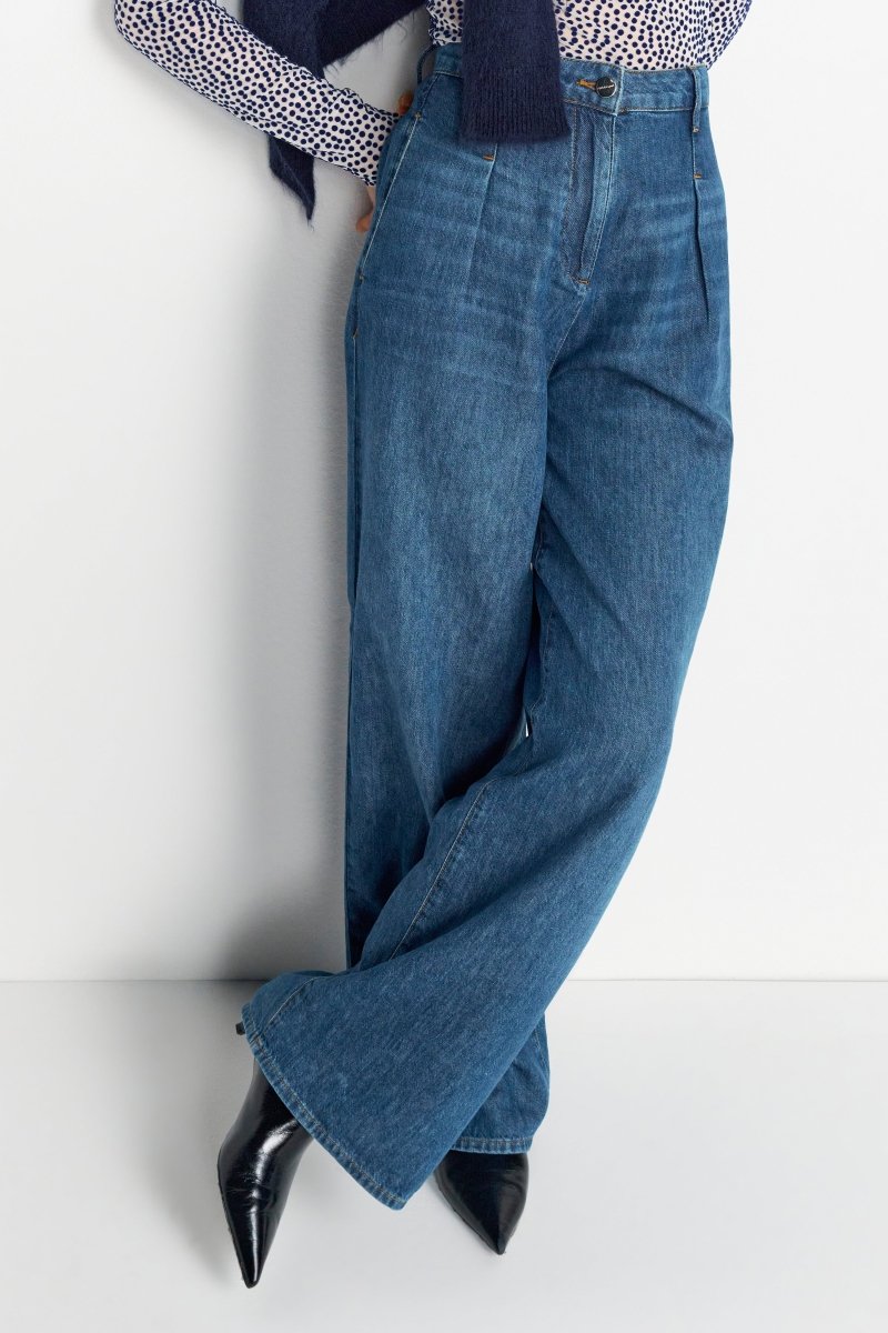 Wide Leg Denim mit hoher Taille-Rich & Royal