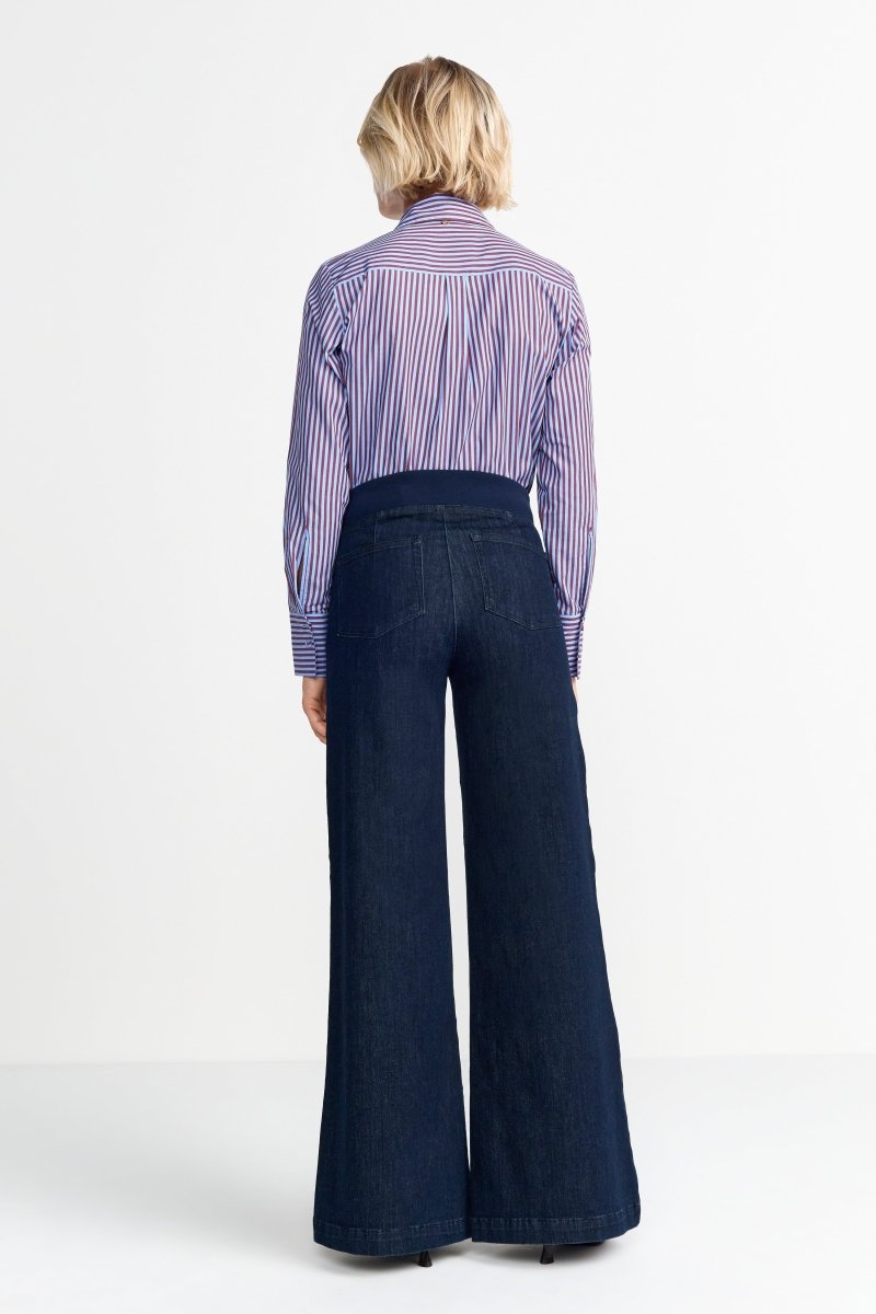 Wide Leg Denim mit elastischem Bund-Rich & Royal