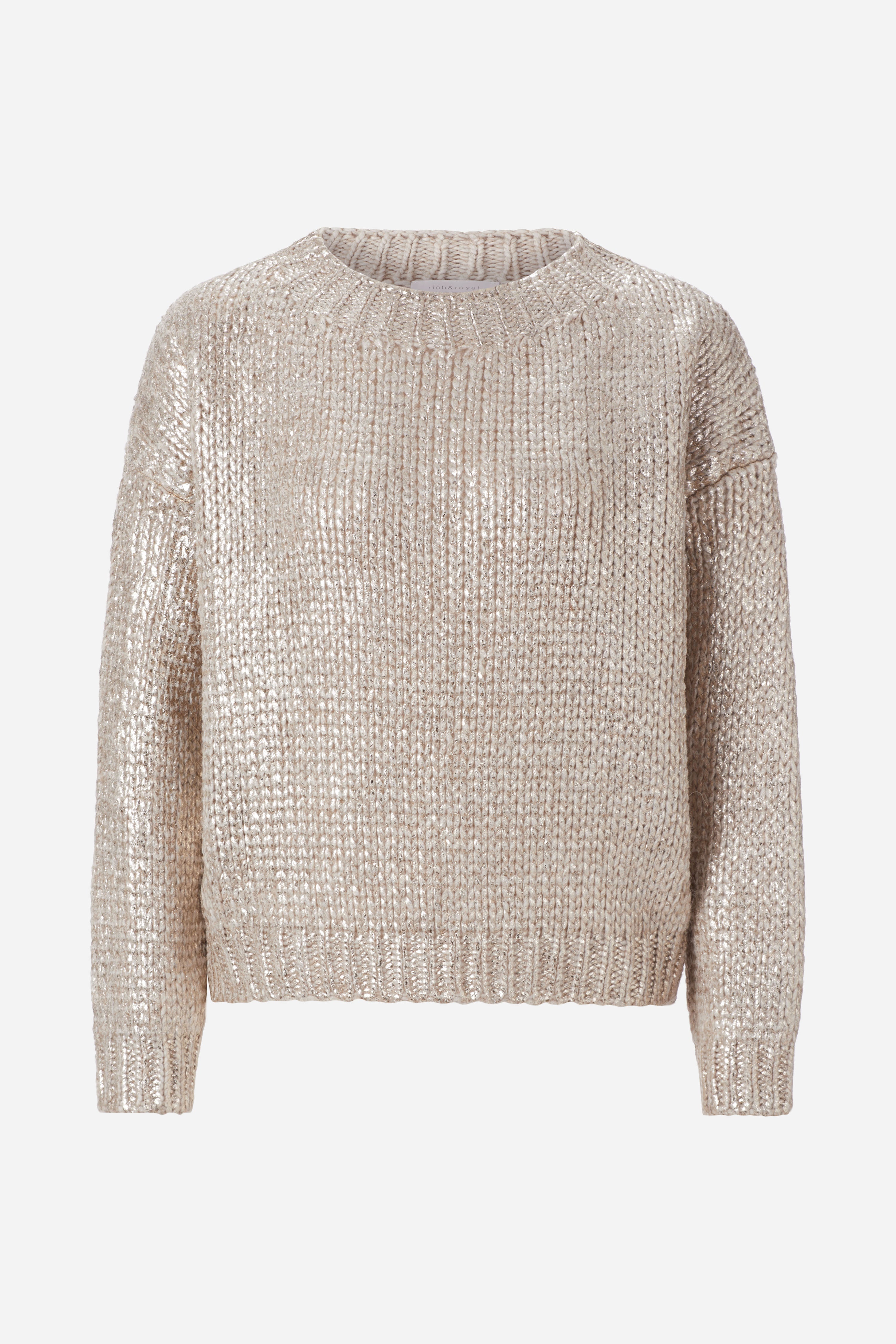 Metallic-Strickpullover-Rich & Royal
