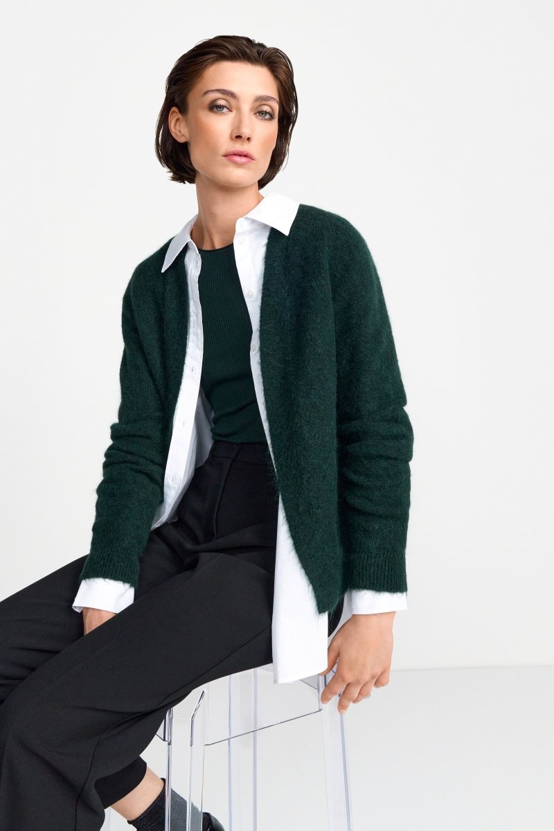 Cardigan mit Crew-Neck-Rich & Royal