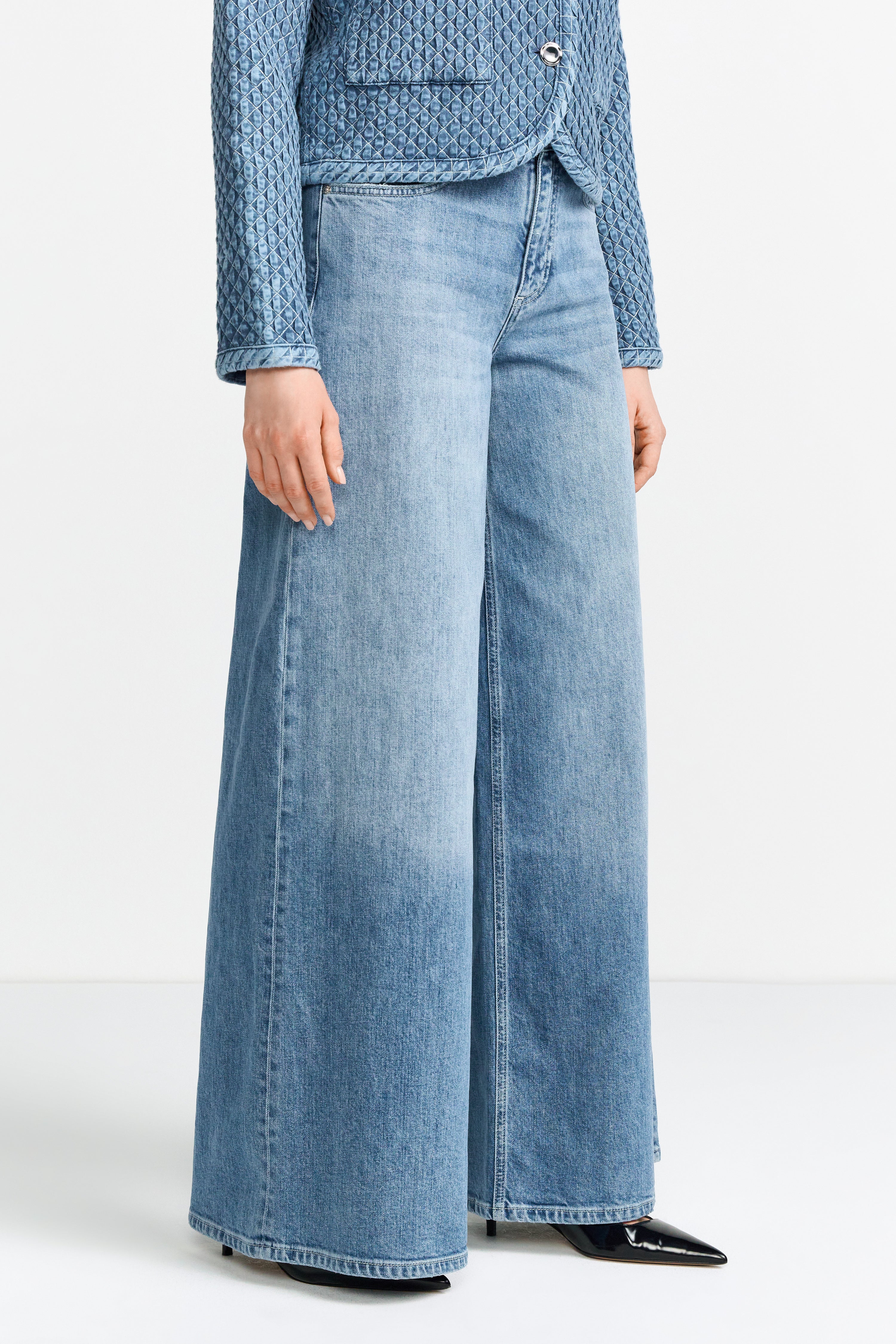 Wide Leg Denim mit hoher Taille-Rich & Royal