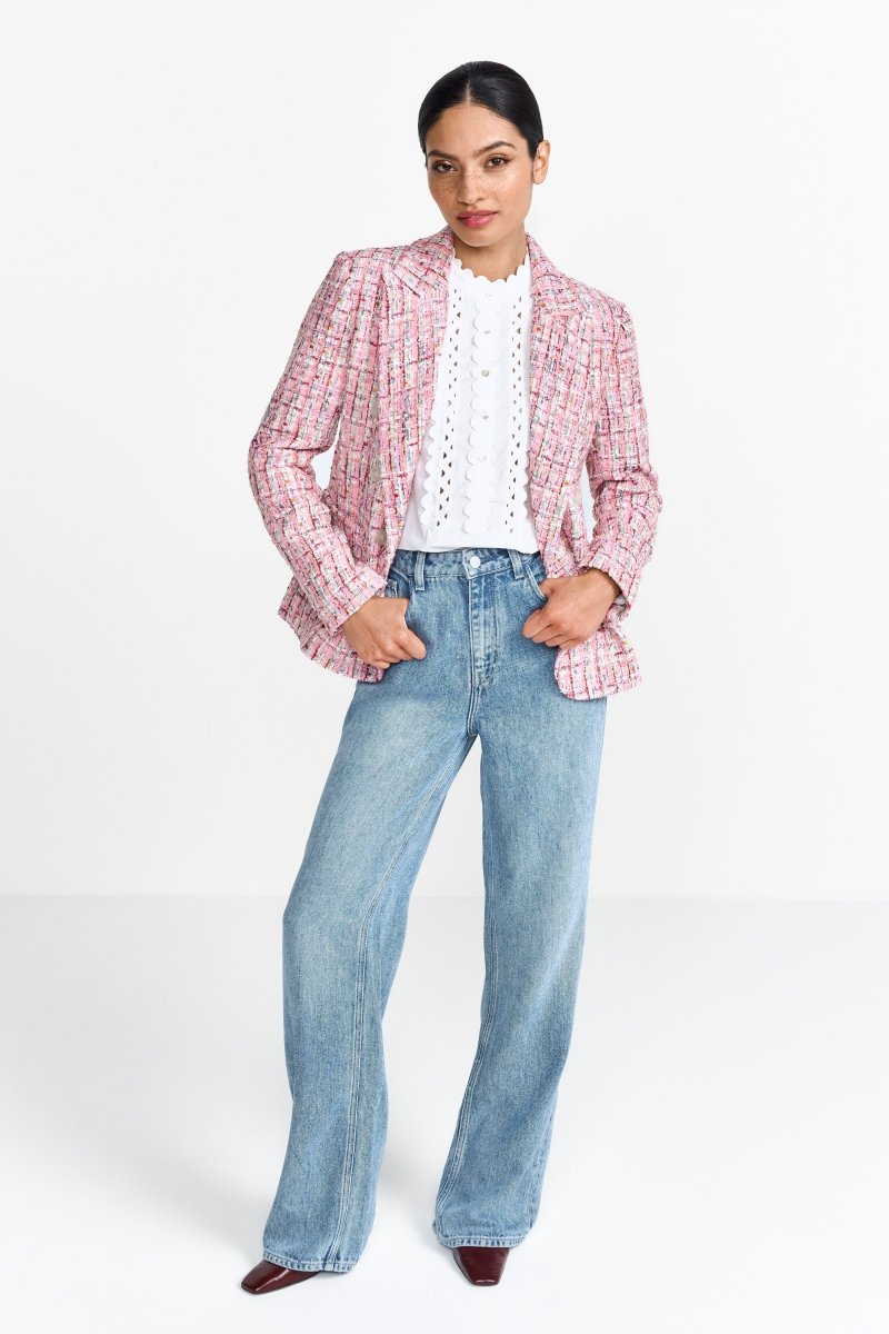 Bouclé-Blazer in Pink-Multicolor-Rich & Royal