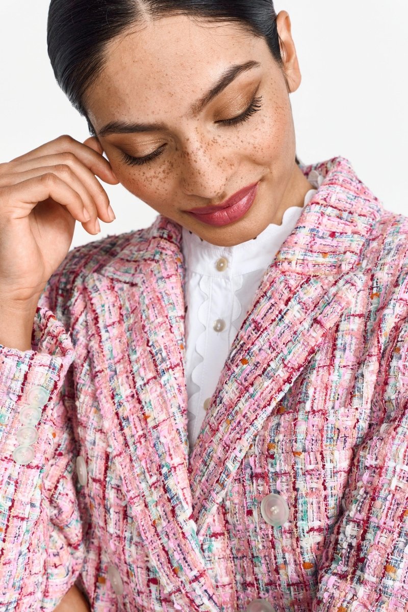 Bouclé-Blazer in Pink-Multicolor-Rich & Royal