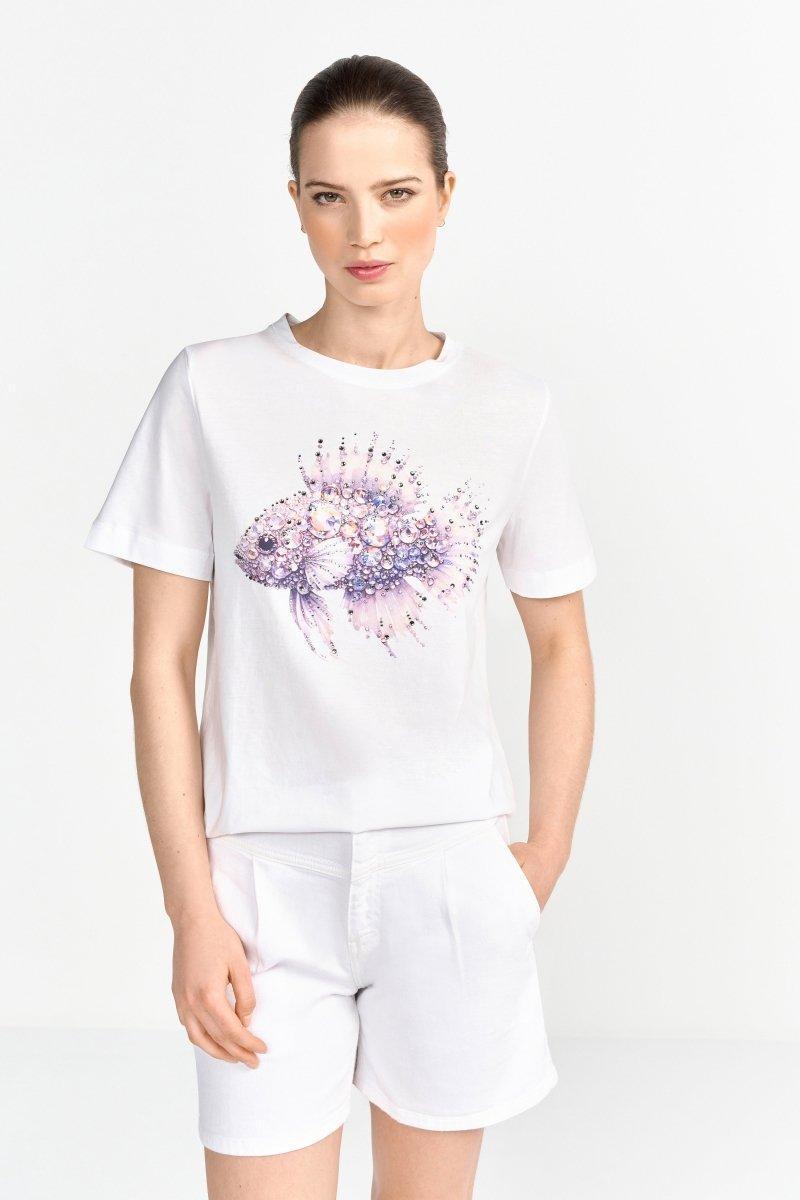 T-Shirt mit elegantem Print-Rich & Royal