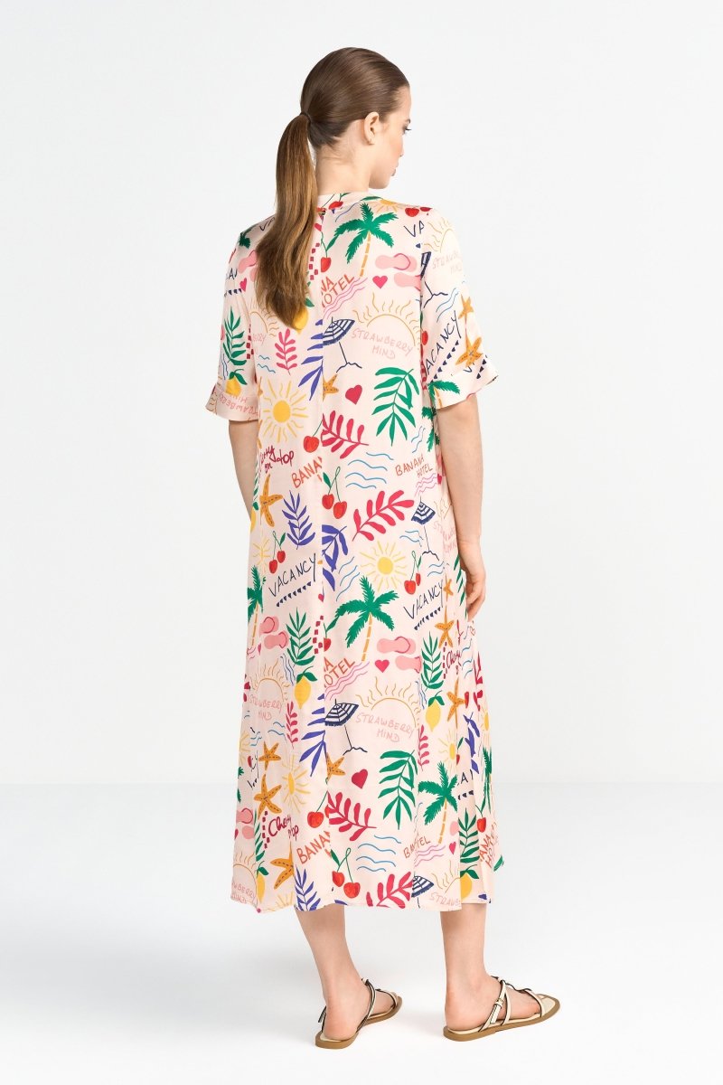 Langes Tunikakleid mit Print-Rich & Royal