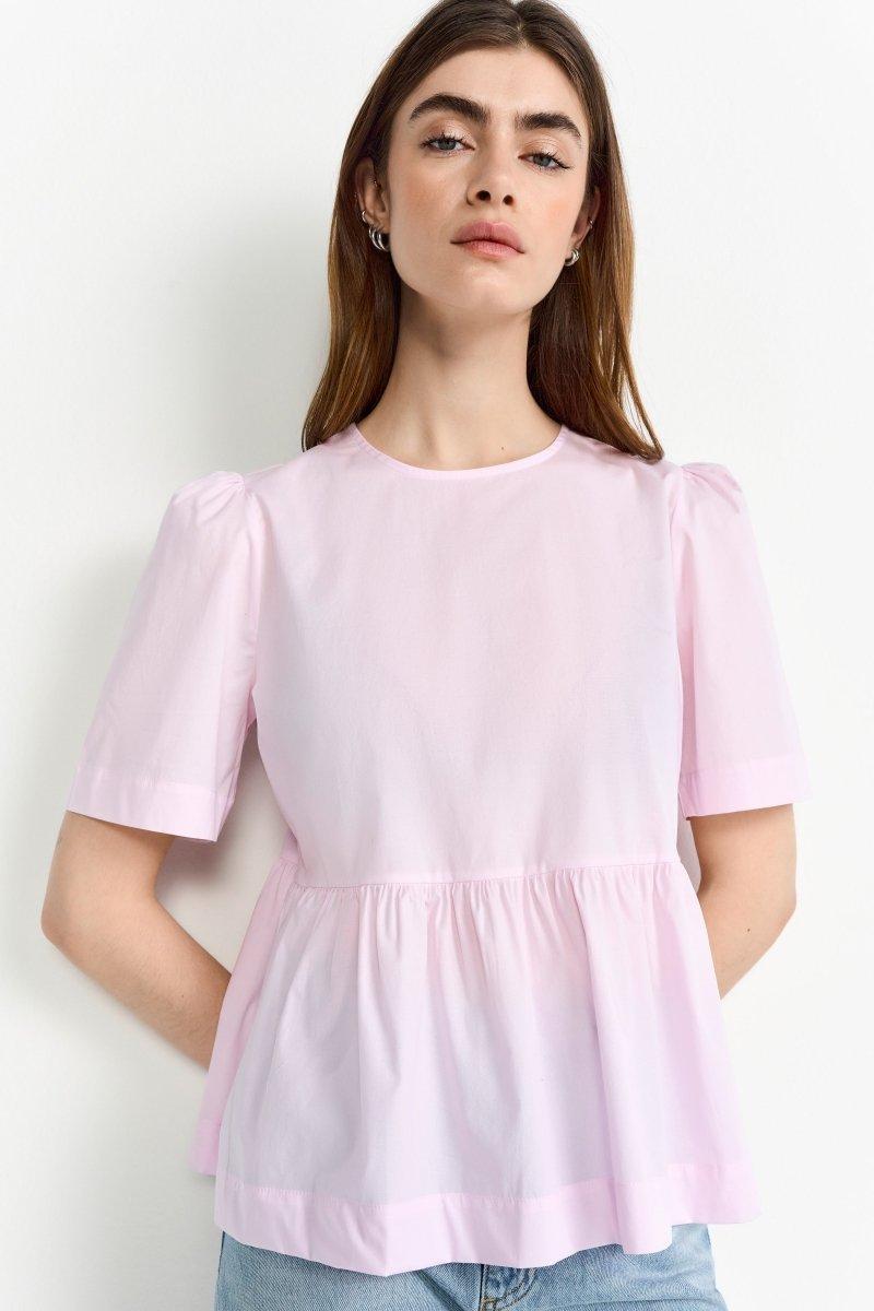Taillierte Bluse mit Puffärmeln-Rich & Royal