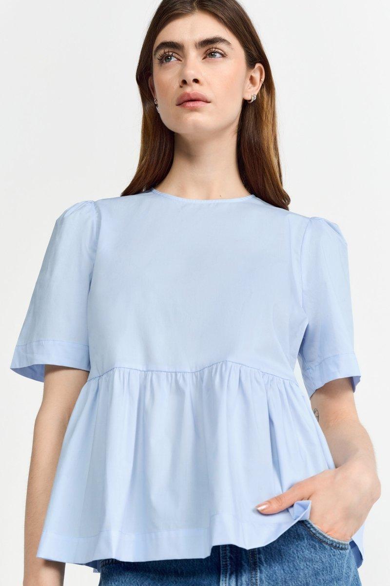 Taillierte Bluse mit Puffärmeln-Rich & Royal