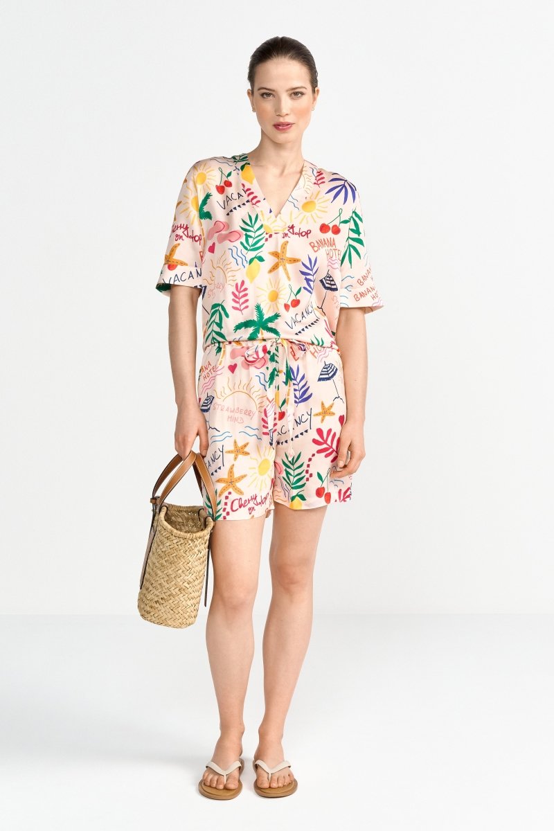 Shorts mit tropischem Print-Rich & Royal