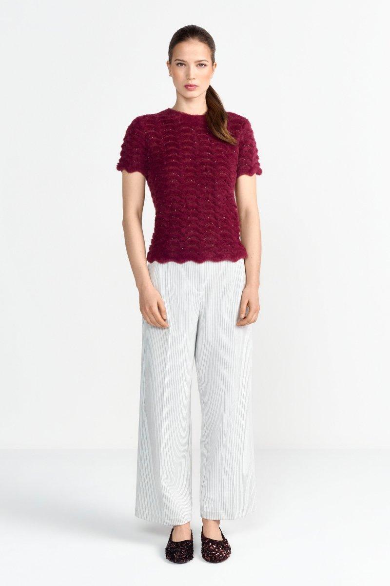 Stricktop mit Wellenstruktur-Rich & Royal
