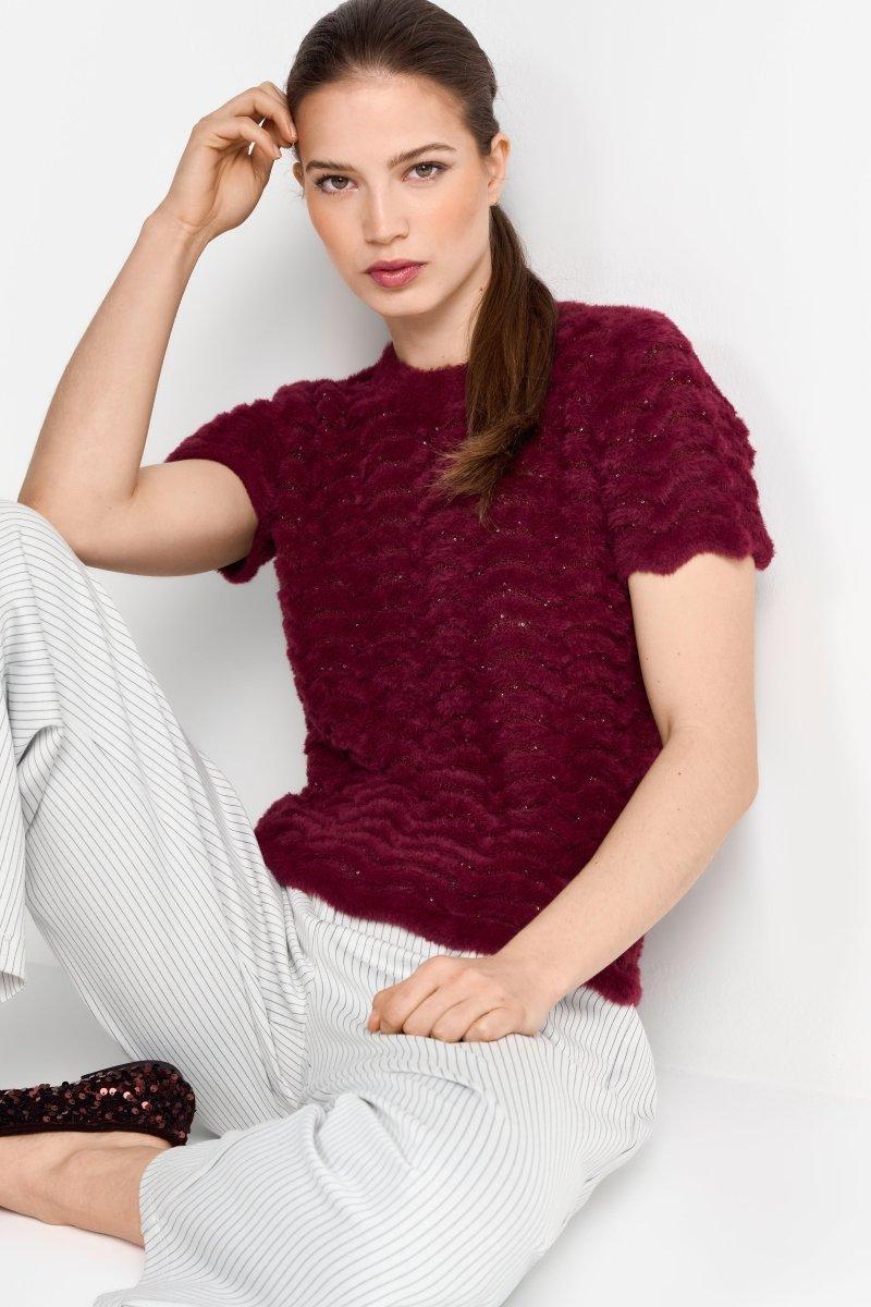 Stricktop mit Wellenstruktur-Rich & Royal