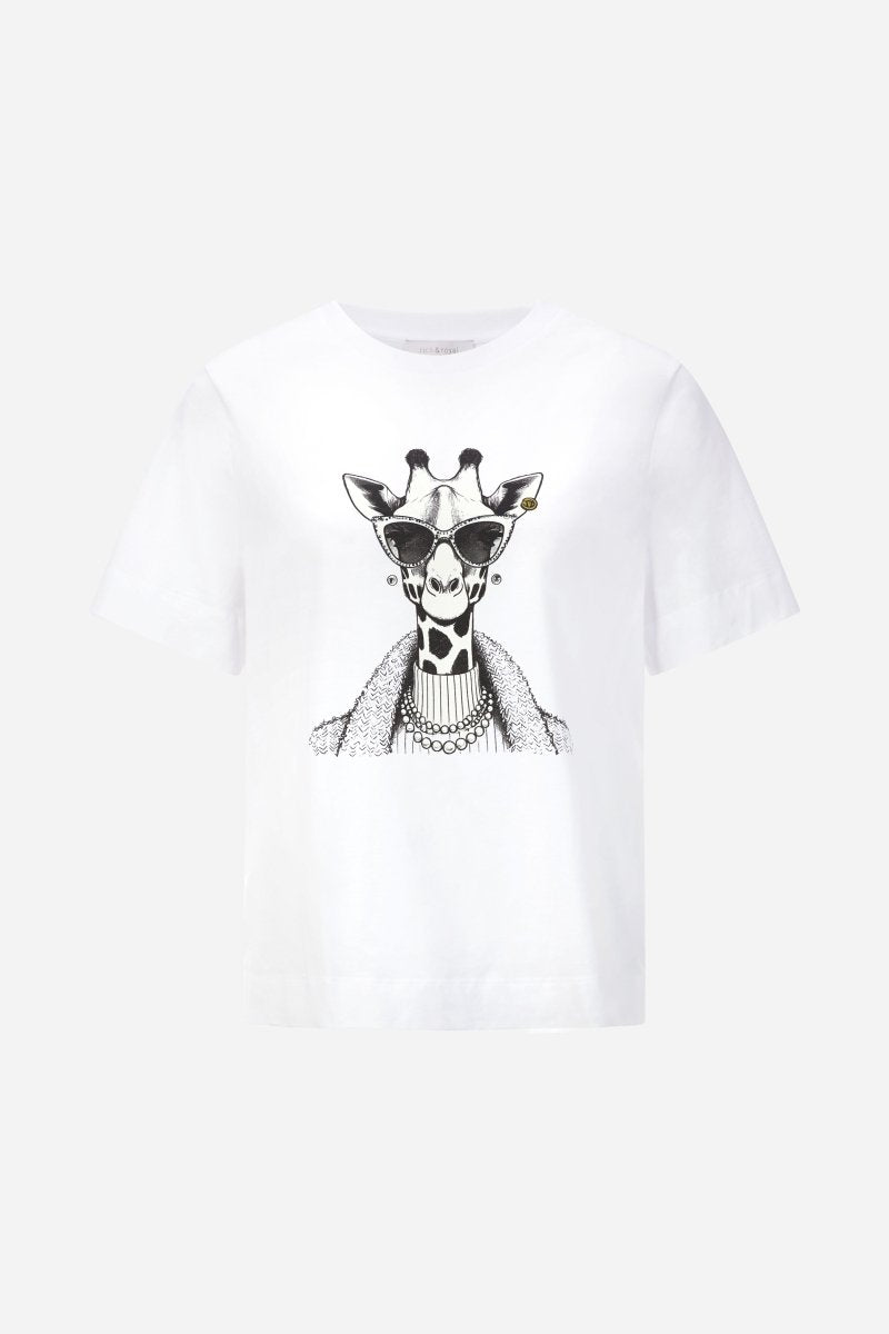 T-Shirt mit Print und Strass-Rich & Royal