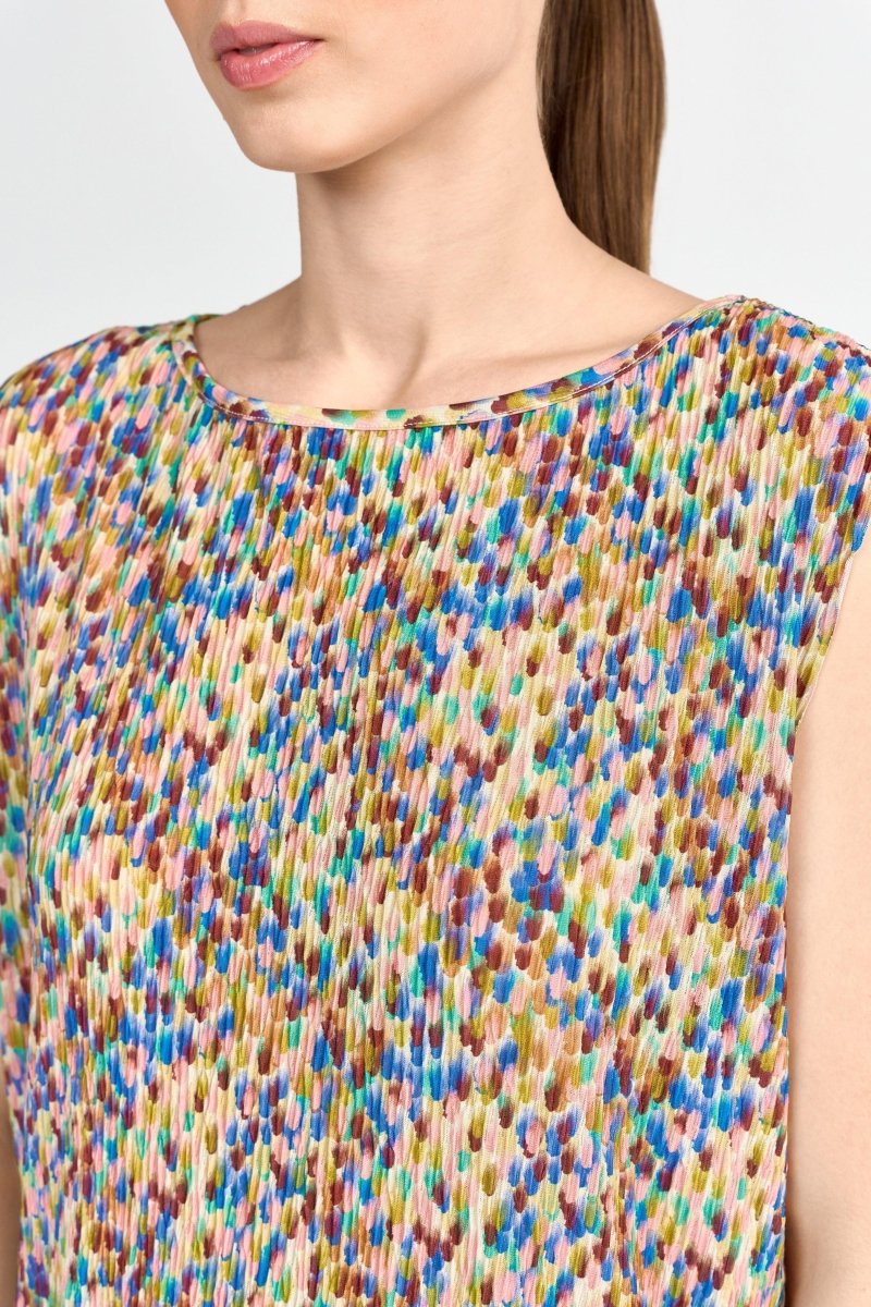 Buntes Crinkle Top-Rich & Royal
