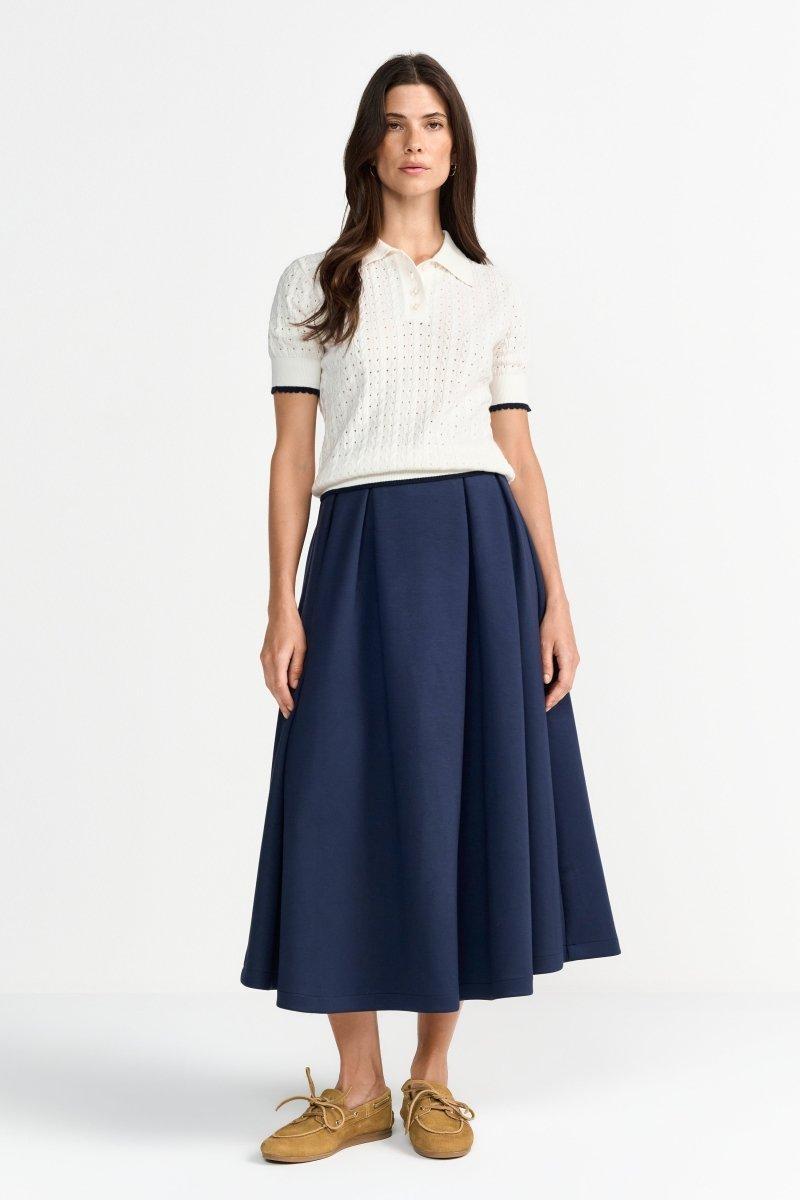 Poloshirt mit Zopfmuster-Rich & Royal