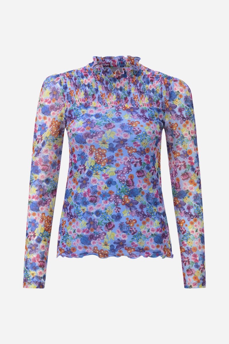 Mesh-Shirt mit Blumenprint-Rich & Royal
