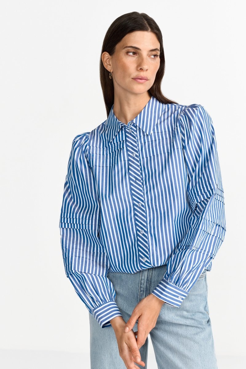 Gestreifte Hemdbluse-Rich & Royal