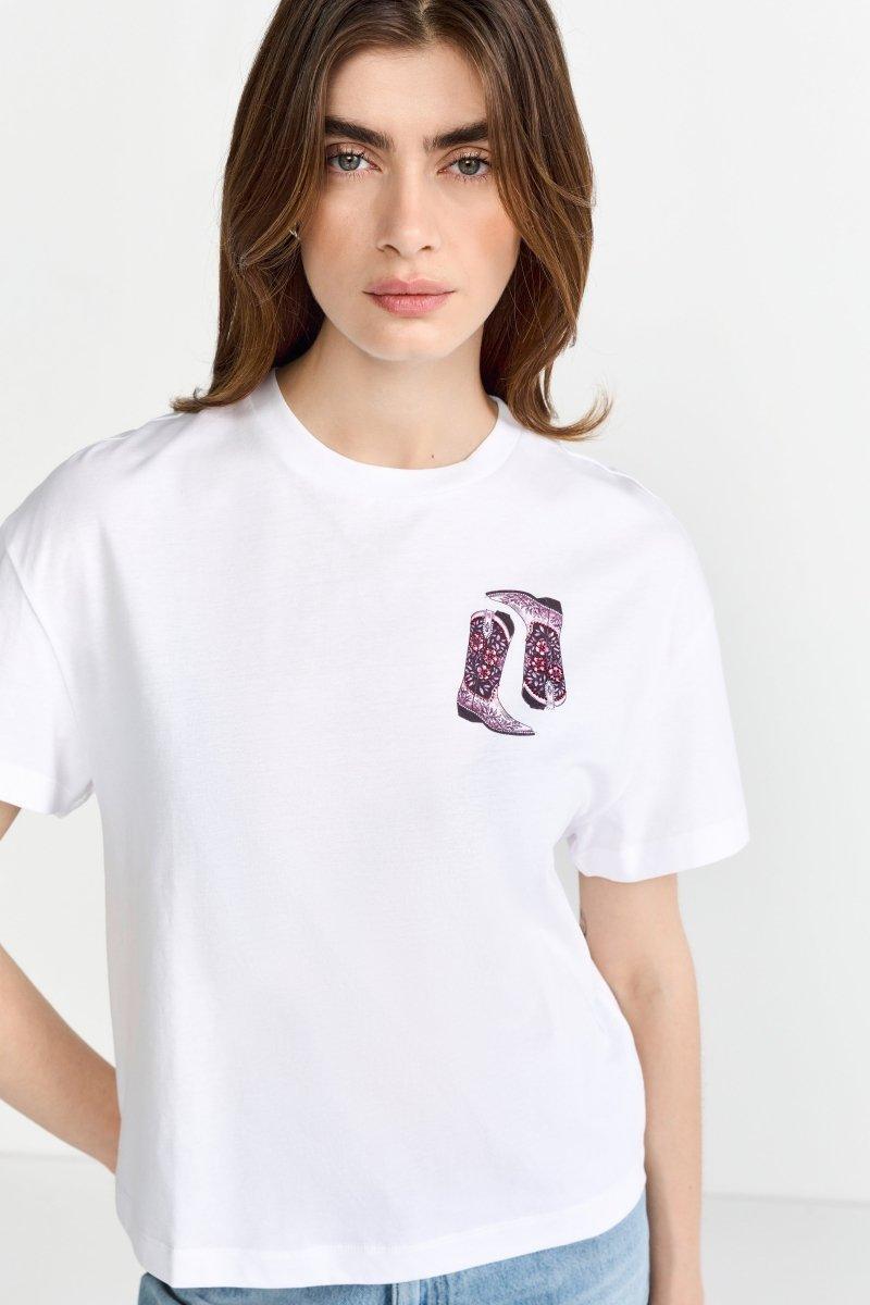T-Shirt mit Applikationen-Rich & Royal