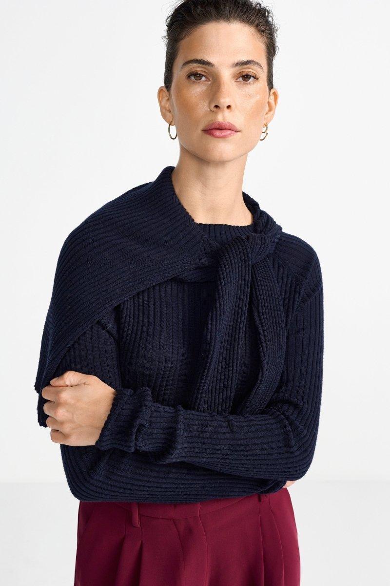 Strickpullover mit Stehkragen-Rich & Royal