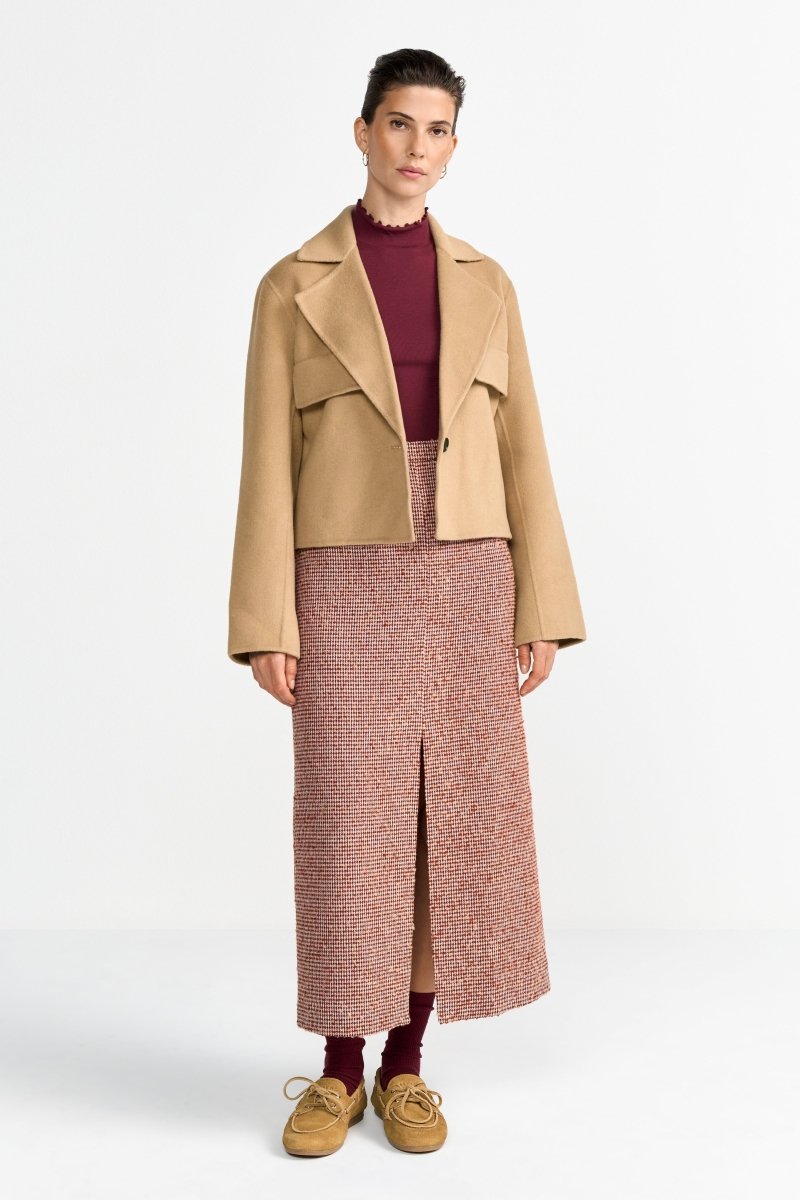Kurzmantel mit Revers-Rich & Royal