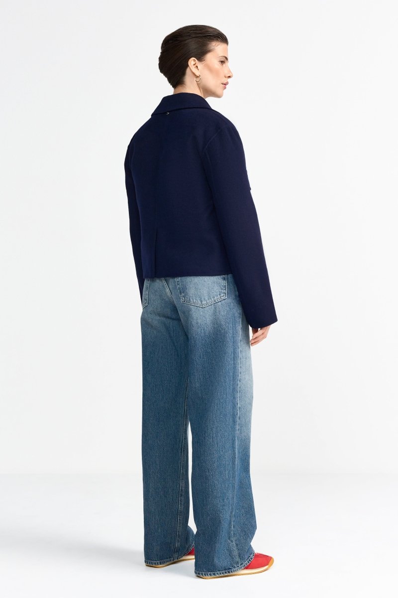 Kurzmantel mit Revers-Rich & Royal