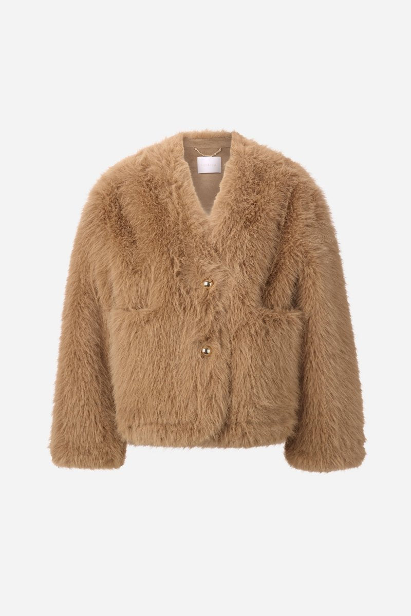 Kurze Felljacke mit Knöpfen-Rich & Royal