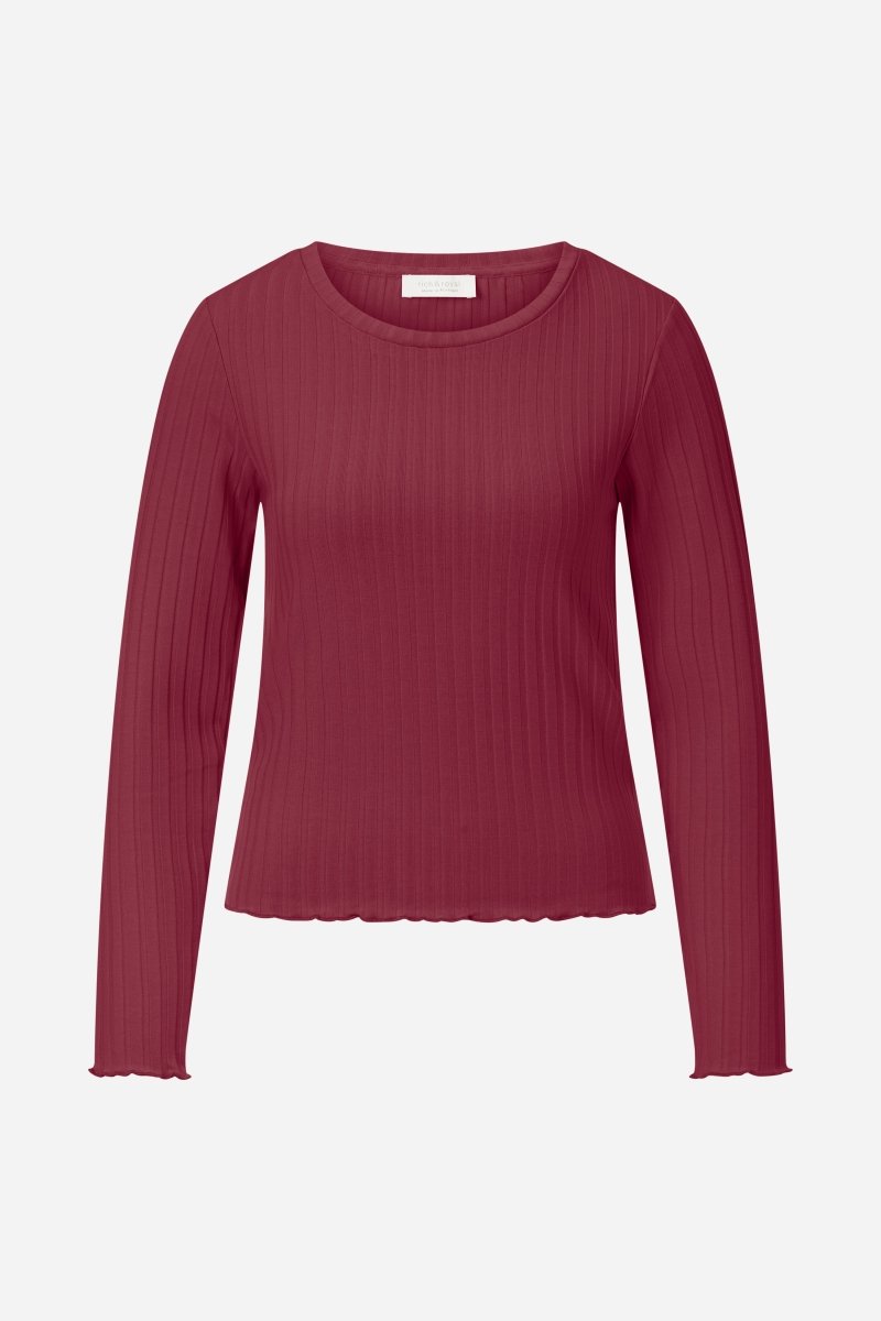 Longsleeve in Bordeaux-Rich & Royal