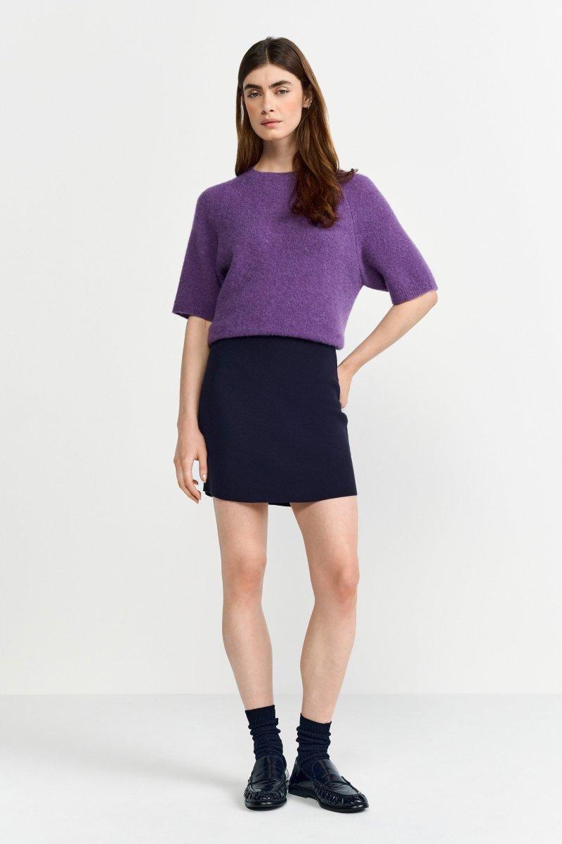 Wollpullover mit Kurzarm-Rich & Royal