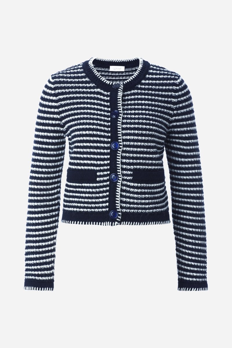 Gestreifte Strickjacke-Rich & Royal