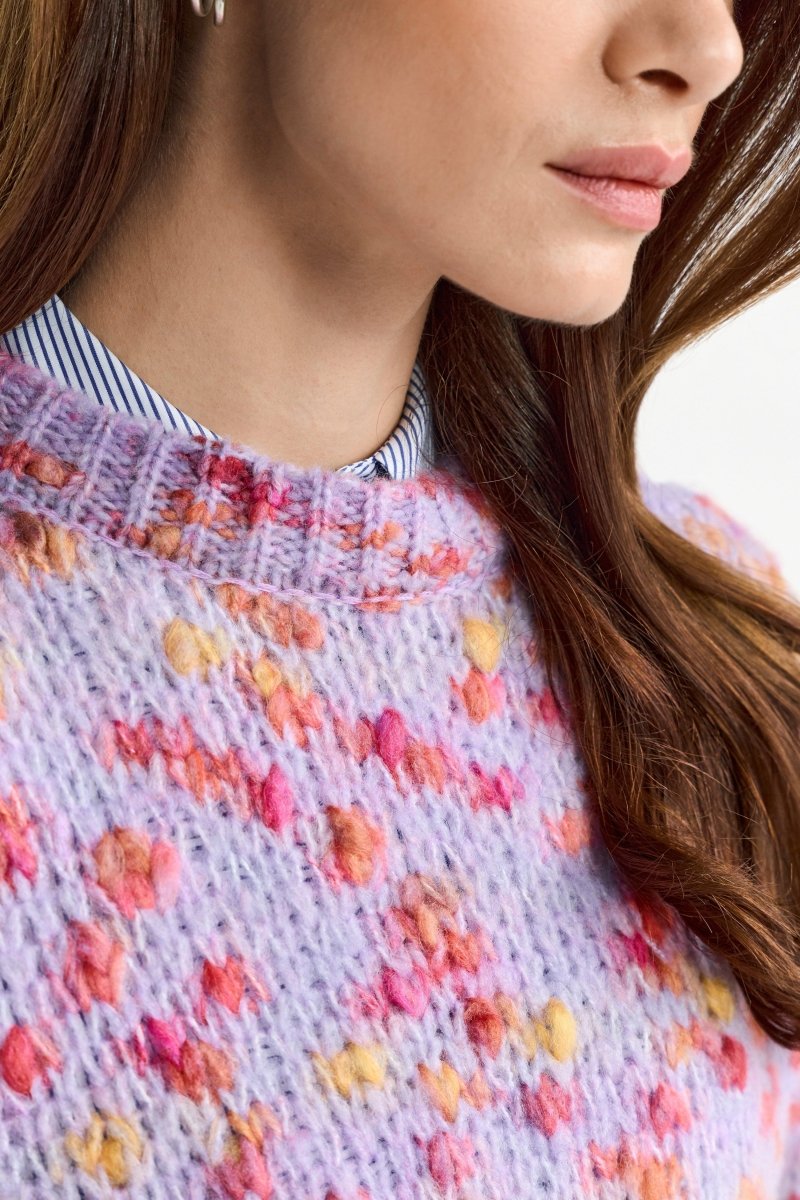 Bunter Bouclé-Strickpullover-Rich & Royal