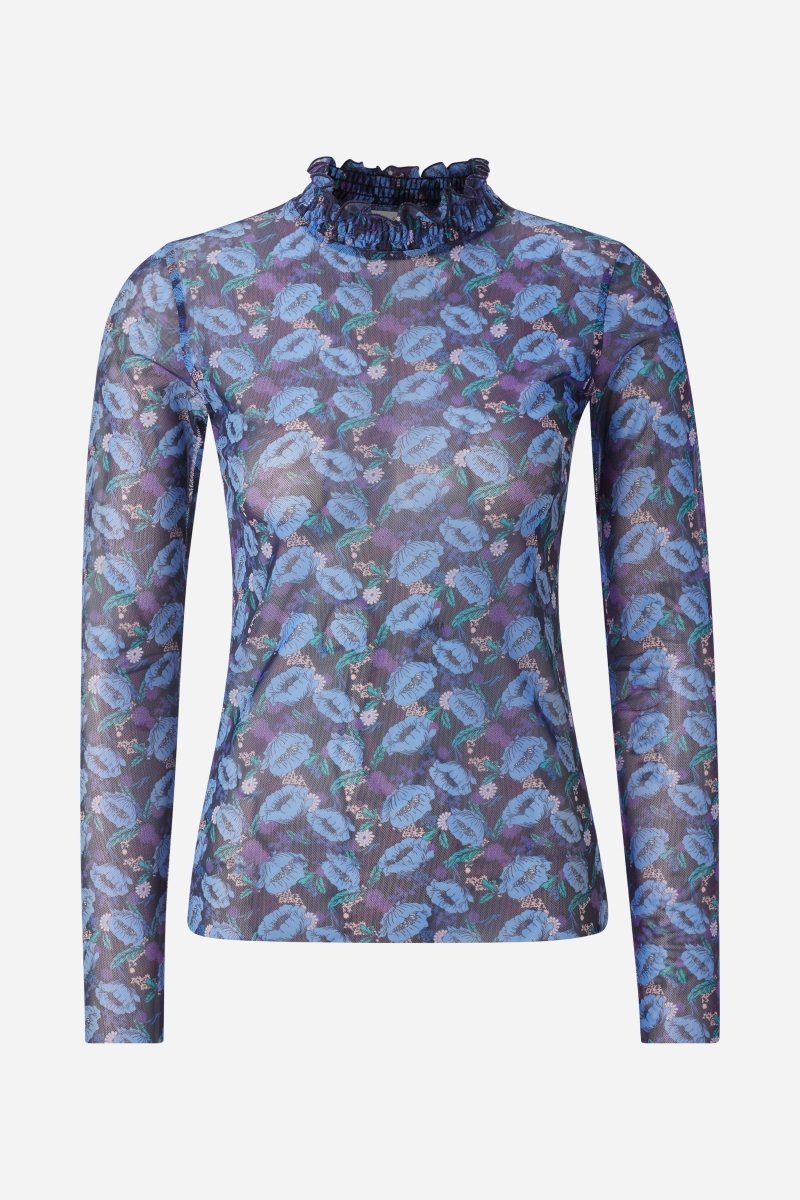 Mesh-Longsleeve mit Print-Rich & Royal
