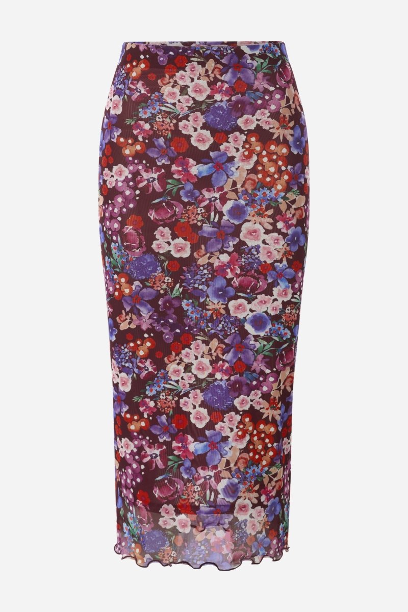 Midirock mit Blumenmuster-Rich & Royal