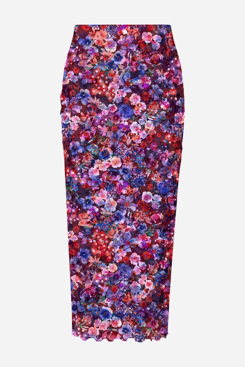 Midirock mit Blumenmuster-Rich & Royal