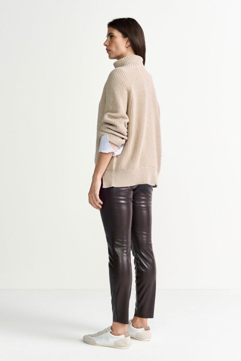 Slimfit-Hose in Lederoptik-Rich & Royal