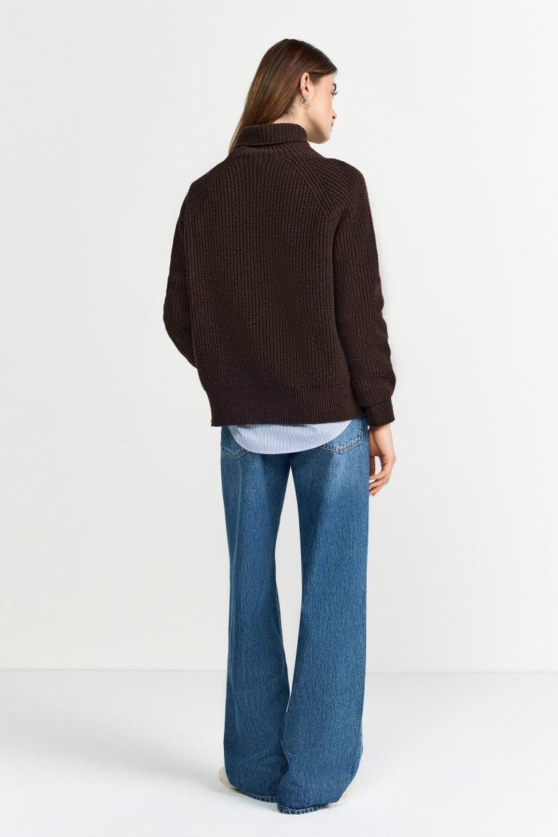 Grobstrickpullover mit Rollkragen-Rich & Royal