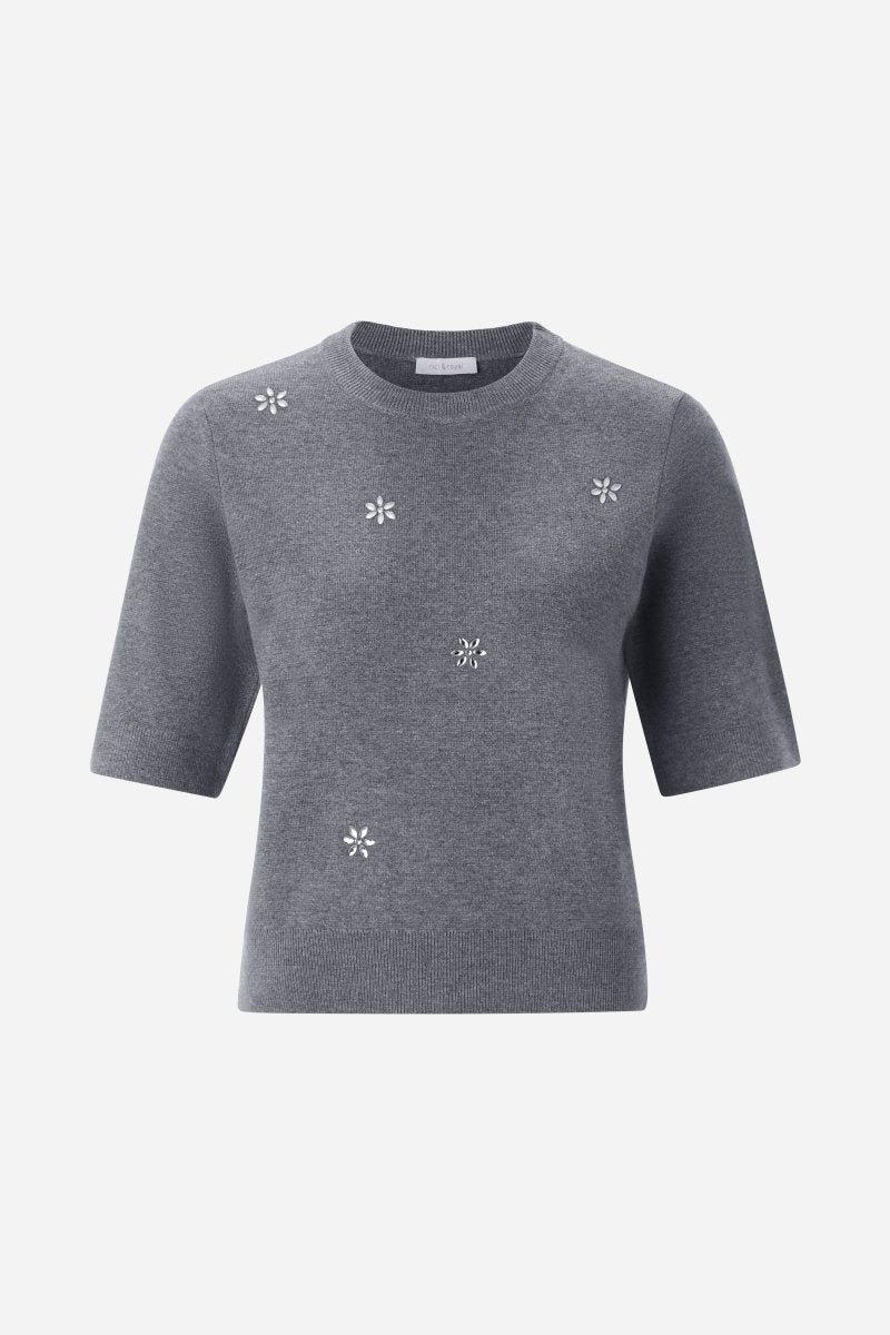 Feinstrickpullover mit Glitzersteinen-Rich & Royal