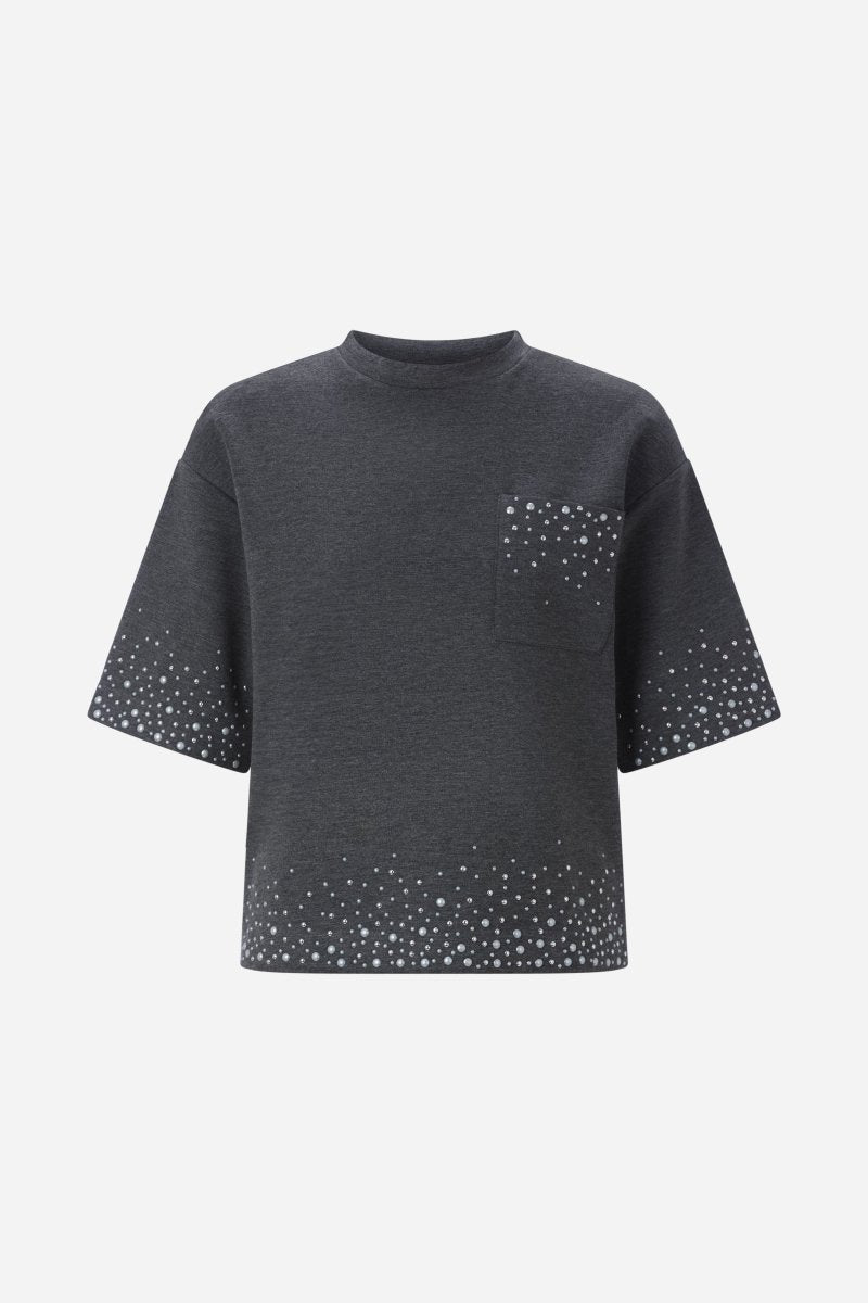 T-Shirt mit Perlen-Rich & Royal