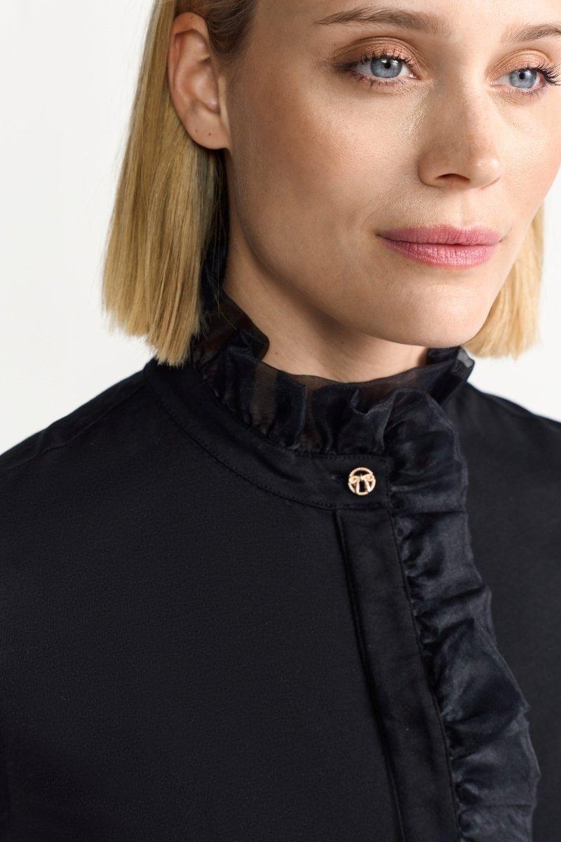 Longsleeve mit Rüschenkragen-Rich & Royal