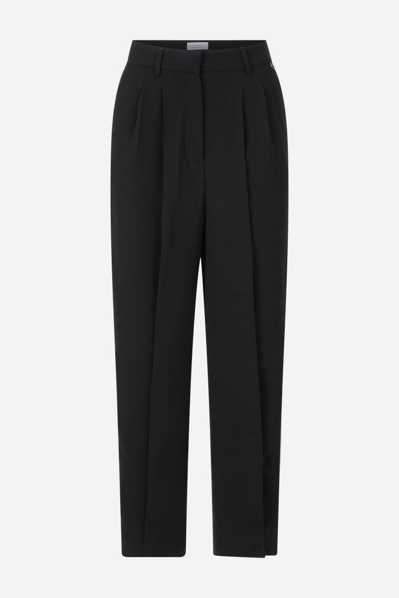 Schwarze Bundfaltenhose-Rich & Royal