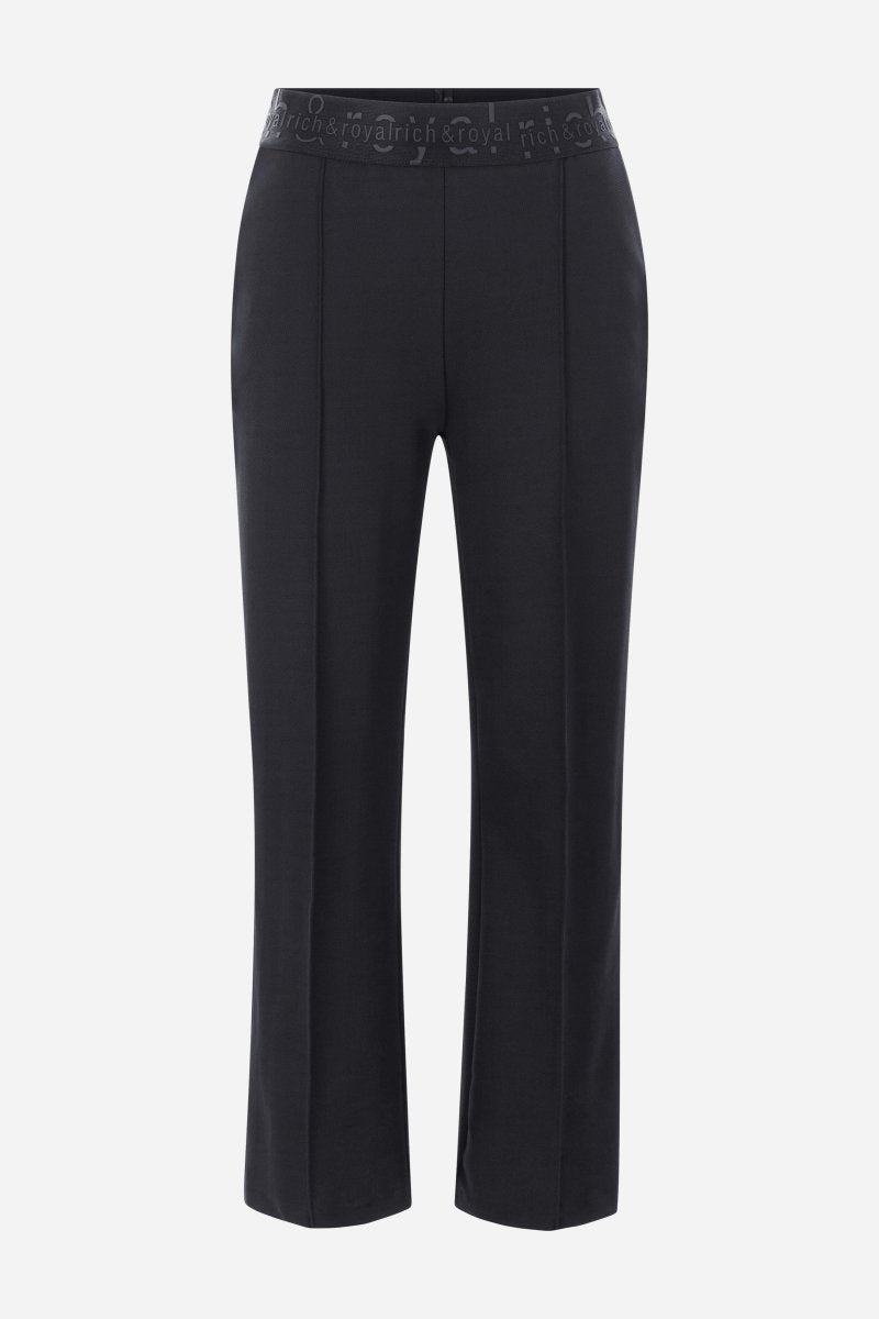Schwarze Stoffhose mit Paspelnaht-Rich & Royal
