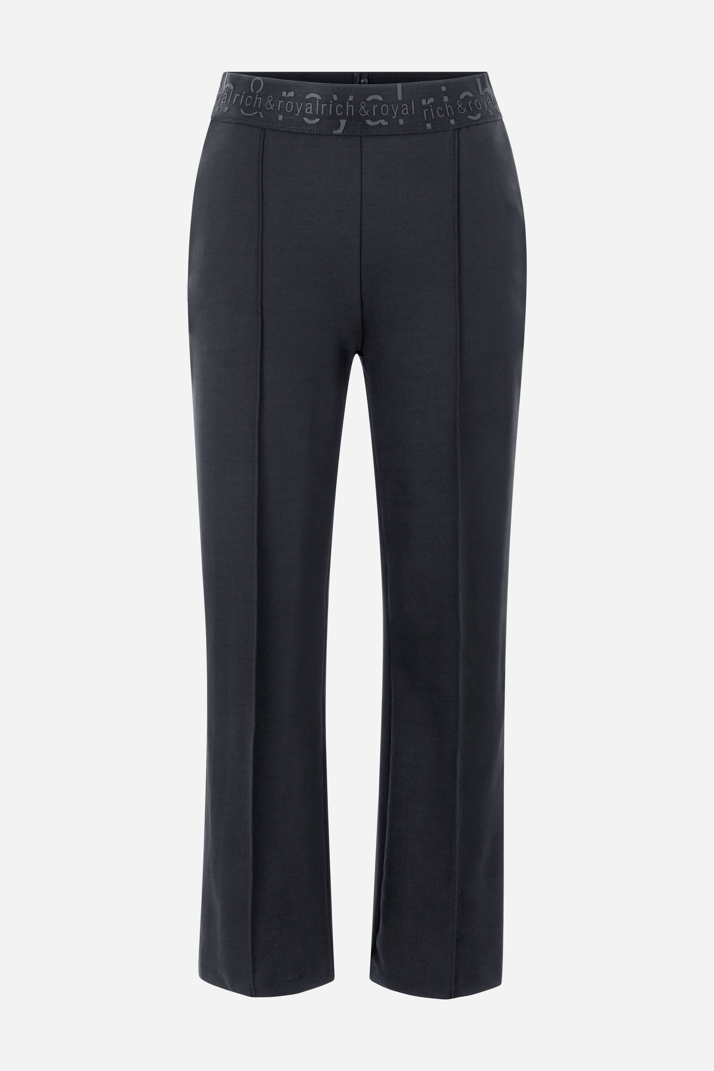 Schwarze Stoffhose mit Paspelnaht-Rich & Royal
